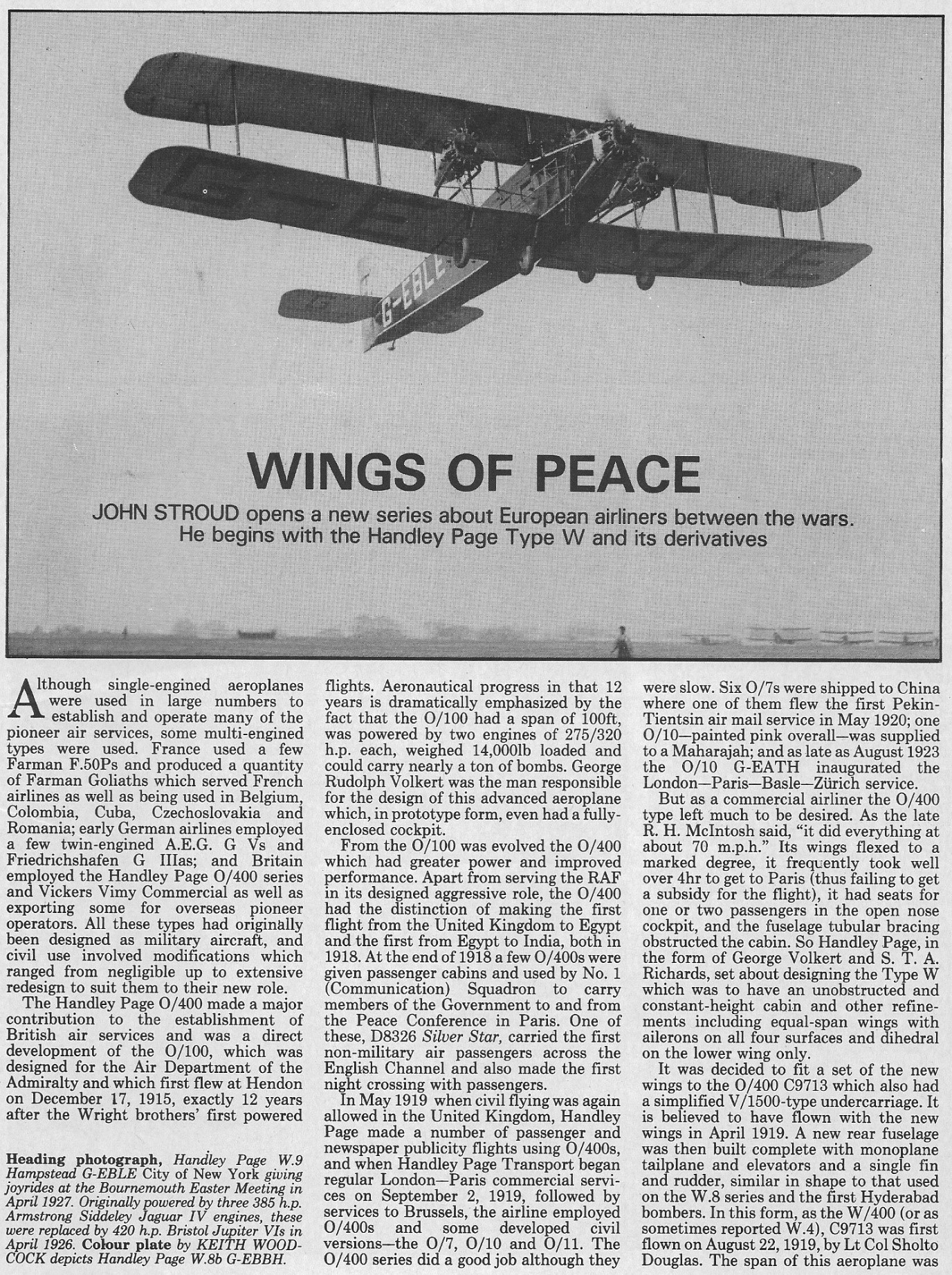 Handley Page Type W Article – All Aero