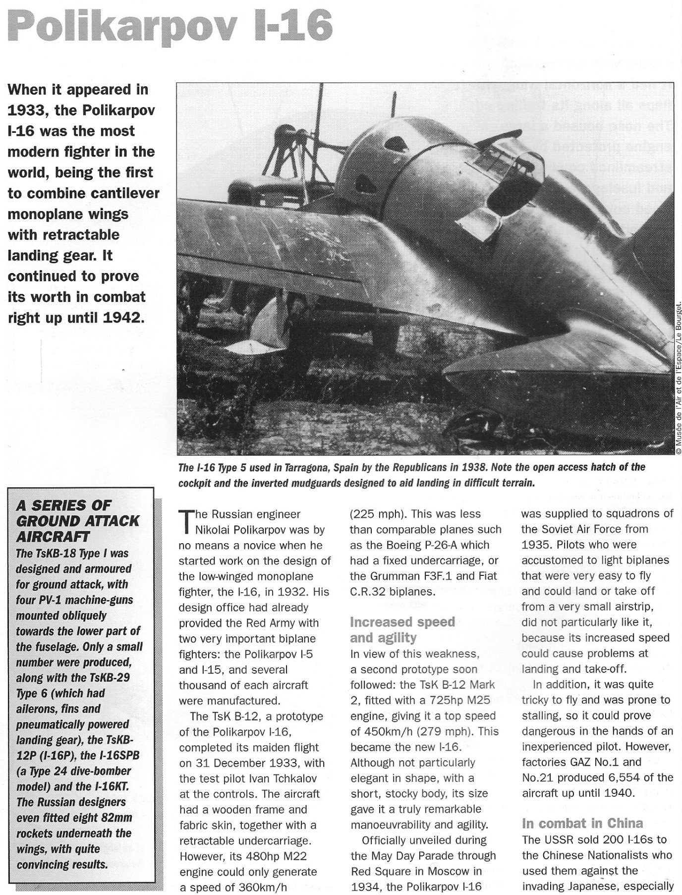 Polikarpov I-16 Article – All Aero
