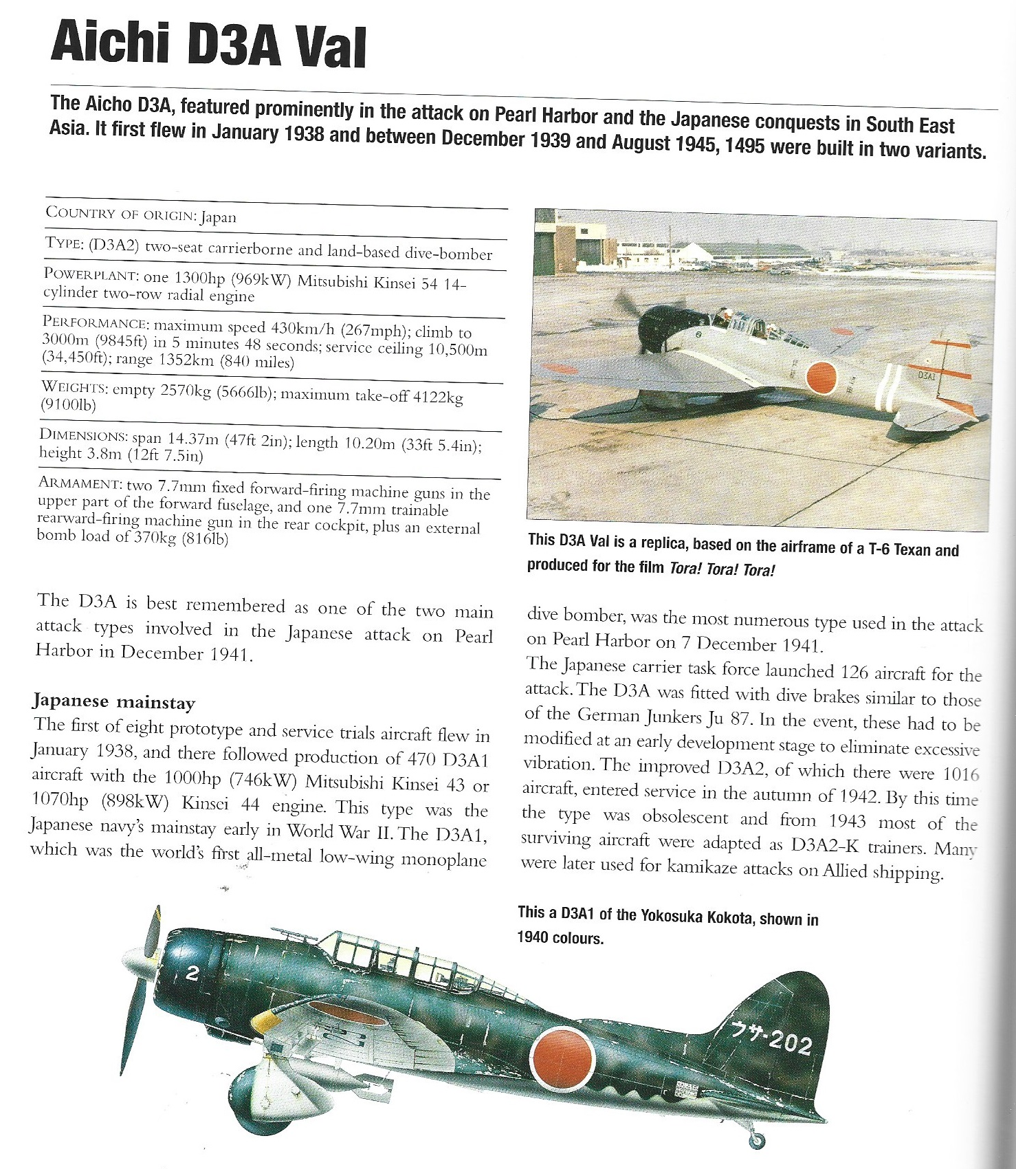 Aichi D3A Val Article – All Aero
