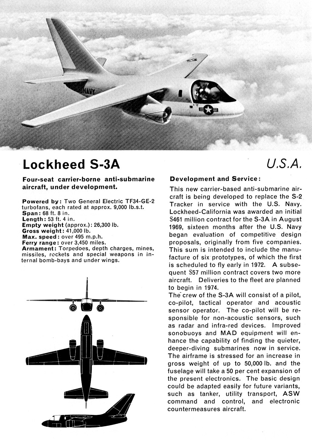 Lockheed System 3 Lockheed S-3 Viking Article – All Aero