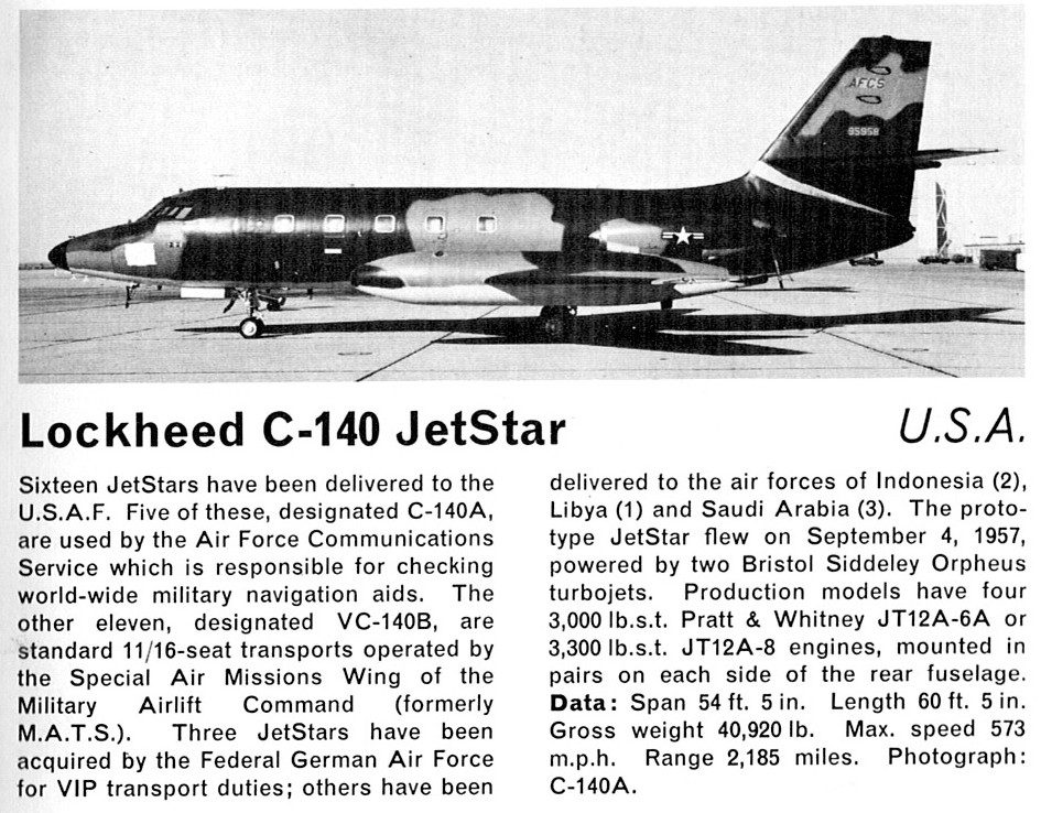 Lockheed L-731 / L-1329 JetStar Article – All Aero
