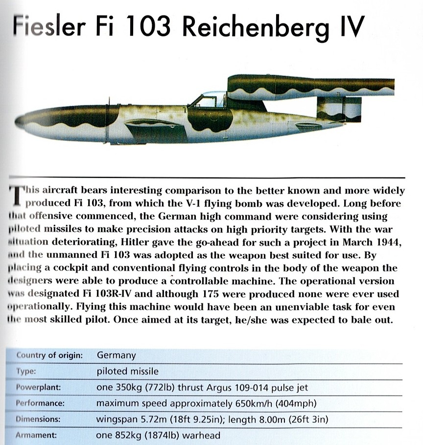 Fieseler Fi 103R Reichenberg Article – All Aero